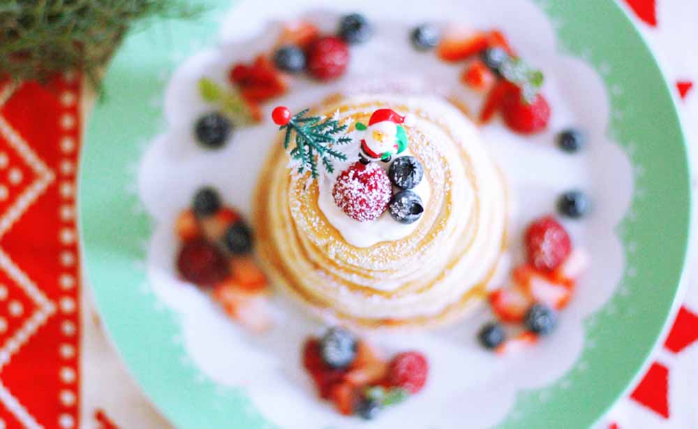 パンケーキツリーのレシピ 子どもと一緒に クリスマスパーティー その４ Mogmag モグマグ おいしい笑顔をはぐくむ北海道の食育マガジン